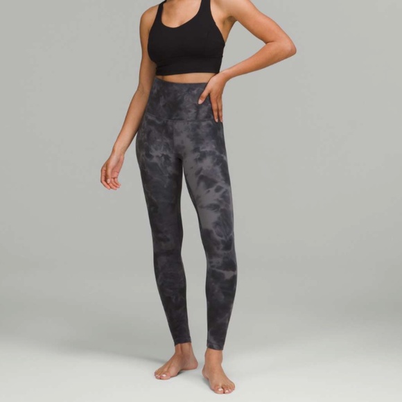 Lululemon Align Super-High-Rise Pant 28" Diamond Dye Pitch Grey Size 4 - Picture 1 of 6